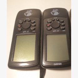 Lot of 2 used Garmin GPS 72 Marine handheld devices.