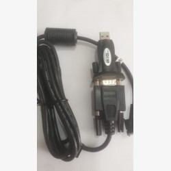 Used black USB-Serial RS232 adapter and data cable