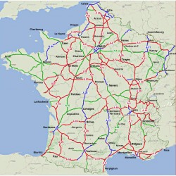 Routable map of France on...