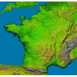 Topographic map of France on SD memory