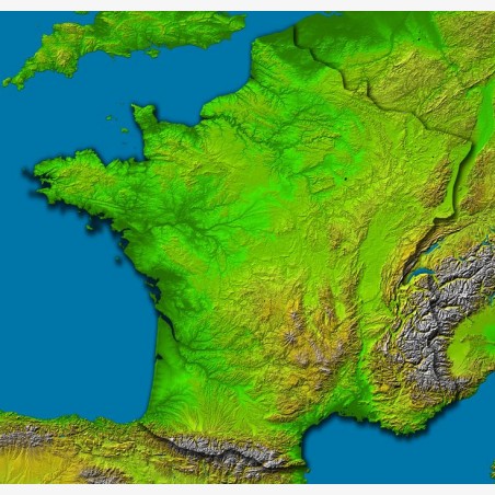 Carte topographique de France sur Mémoire SD