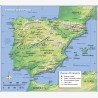 Carte topographique de l'Espagne sur carte SD