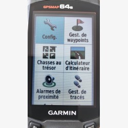 Garmin GPSMAP 64S with USB cable and accessories
