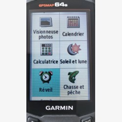 Garmin GPSMAP 64S with USB cable and accessories