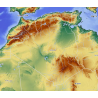 Topographic map of Algeria on SD memory