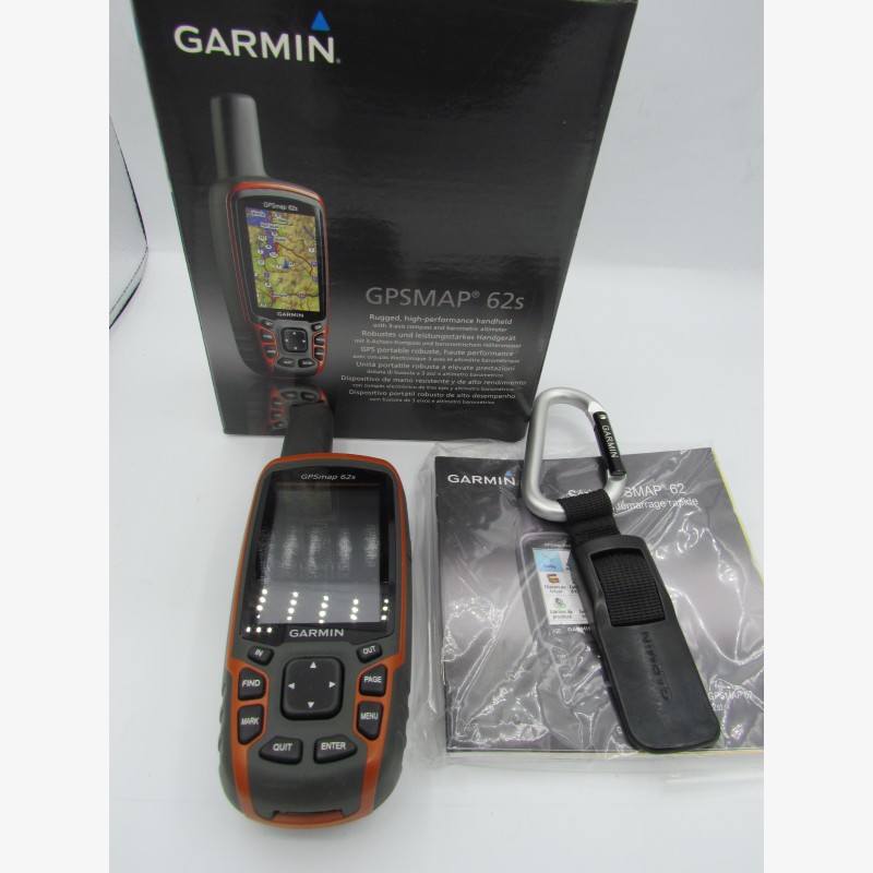 Garmin GPSMAP 62s – Very good condition, complete pack with box and carabiner